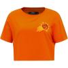Womens NBA Classic Chenille Cotton Short Sleeve Boxy Tee(Orange)