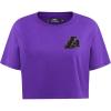 Womens NBA Classic Chenille Cotton Short Sleeve Boxy Tee(Purple)