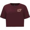 Womens NBA Classic Chenille Cotton Short Sleeve Boxy Tee(Wine)