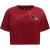Womens NFL Classic Chenille Cotton Single Jersey Short Sleeve Boxy Tee(Cardinal Red)