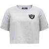 Womens NFL Classic Chenille Cotton Single Jersey Short Sleeve Boxy Tee(Heather Grey)