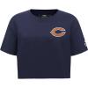 Womens NFL Classic Chenille Cotton Single Jersey Short Sleeve Boxy Tee(Midnight Navy)