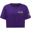 Womens NFL Classic Chenille Cotton Single Jersey Short Sleeve Boxy Tee(Purple)