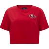 Womens NFL Classic Chenille Cotton Single Jersey Short Sleeve Boxy Tee(Red)