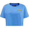 Womens NFL Classic Chenille Cotton Single Jersey Short Sleeve Boxy Tee(University Blue)