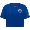 Womens NHL Classic Chenille Cotton Short Sleeve Boxy Tee(Dodger Blue)