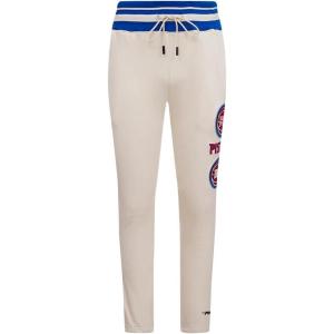 Mens NBA Retro Classics Rib Sweatpant(Eggshell/Royal Blue)
