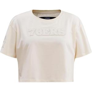Pro Standard NBA Womens Womens NBA Neutral Cotton Short Sleeve Boxy Tee(Eggshell)