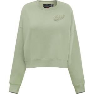 Pro Standard Womens NHL Neutral Cropped Pullover Hoodie(Moss)