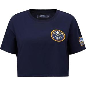 Womens NBA Classic Chenille Cotton Short Sleeve Boxy Tee(Midnight Navy)