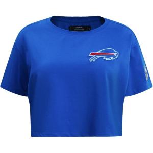 Womens NFL Classic Chenille Cotton Single Jersey Short Sleeve Boxy Tee(Royal Blue)