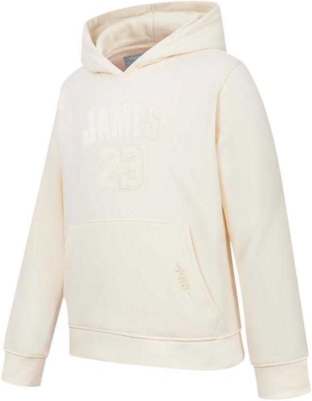 image:imagePro Standard Big Boys NBA Los Angeles Lakers Lebron James 23 Neutrals Player Pull Over Hoodie Eggshell S