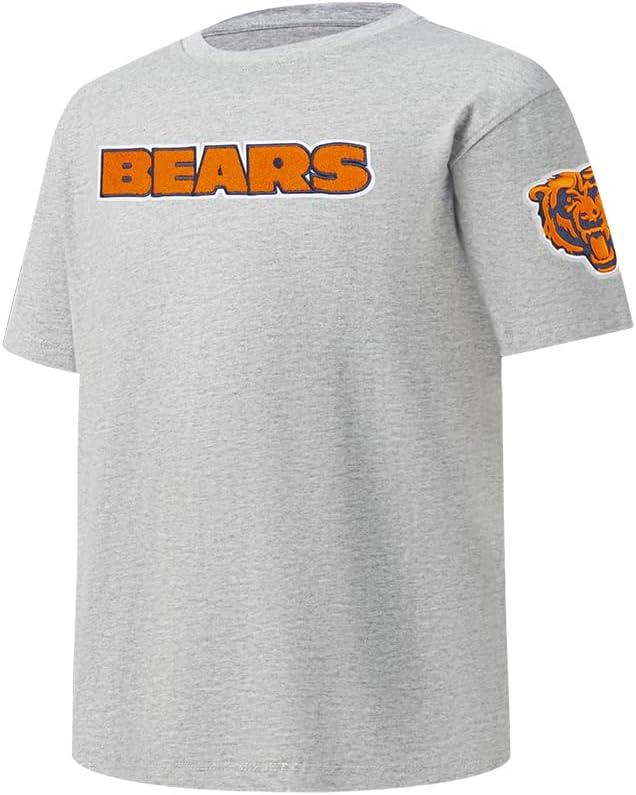 image:imagePro Standard Big Boys NFL Chicago Bears Classic Chenille Short Sleeve Tee Heather Grey S