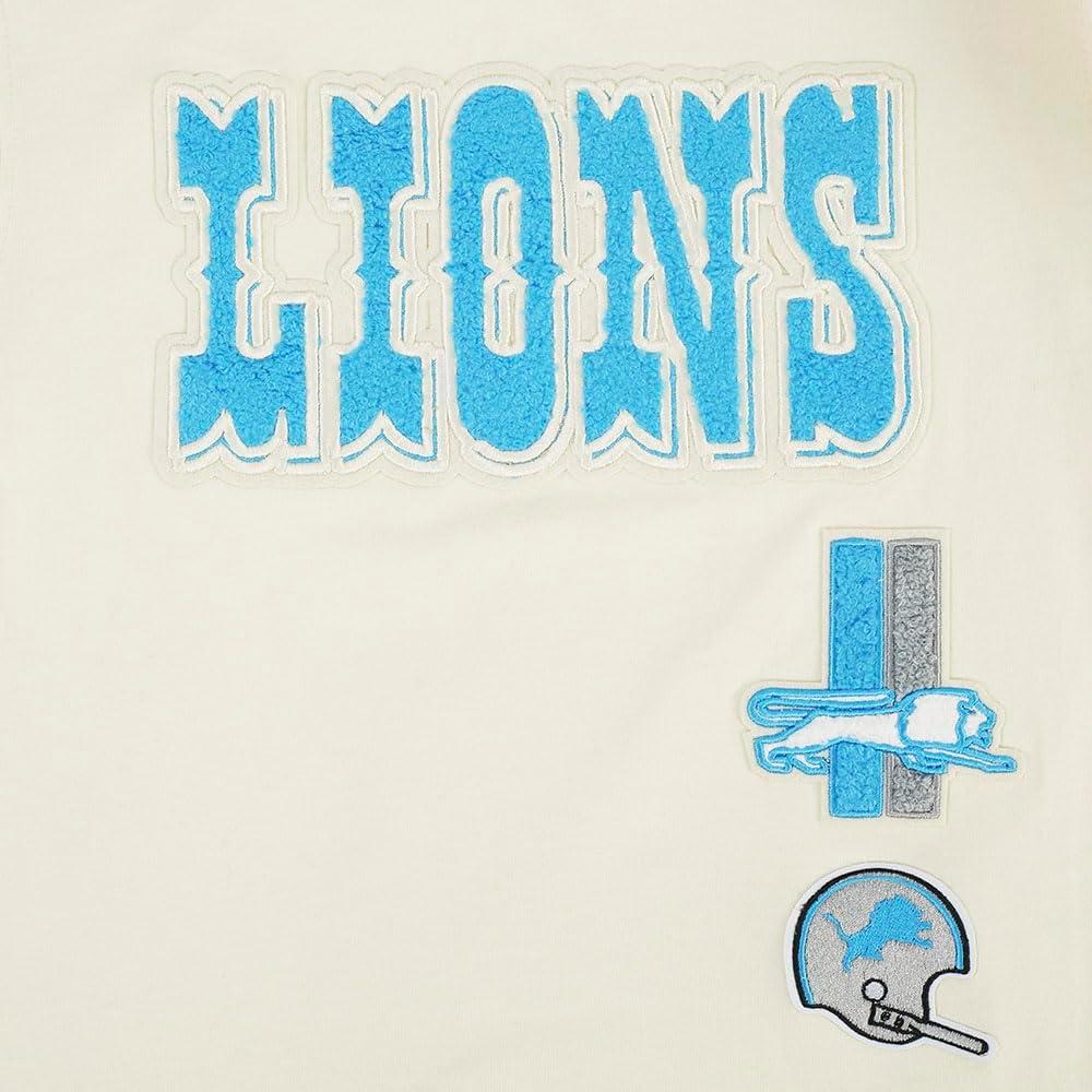 image:imagePro Standard Big Boys NFL Detroit Lions Retro Classics Taping Tee EggshellBlack L
