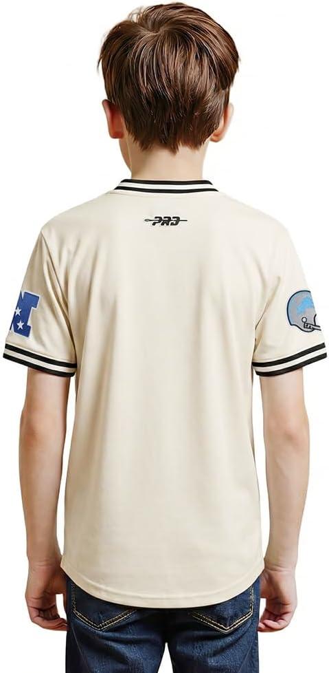 image:imagePro Standard Big Boys NFL Detroit Lions Retro Classics Taping Tee EggshellBlack L