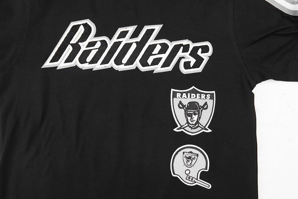 image:imagePro Standard Big Boys NFL Las Vegas Raiders Retro Classics Taping Tee BlackGray L