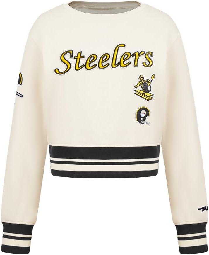 image:imagePro Standard Big Girls NFL Retro Classics Crewneck SweatshirtEggshell Black