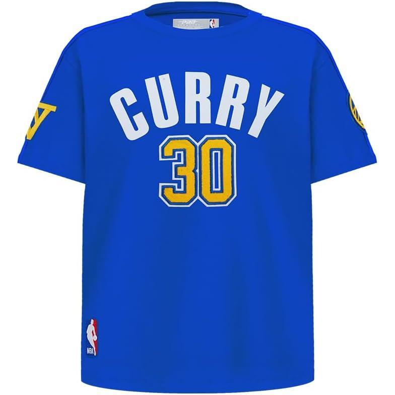 image:imagePro Standard Big Boys NBA Golden State Warriors Stephen Curry 30 Classic Player Short Sleeve Taping Tee Royal Blue S
