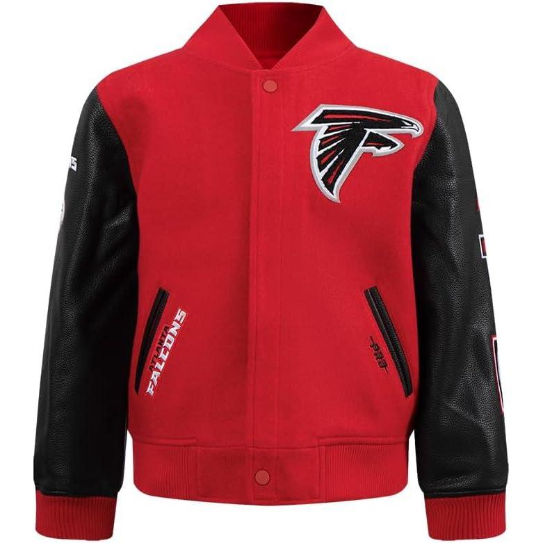 image:imagePro Standard Big Boys NFL Atlanta Falcons Classic Chenille Varsity Jacket RedBlack L