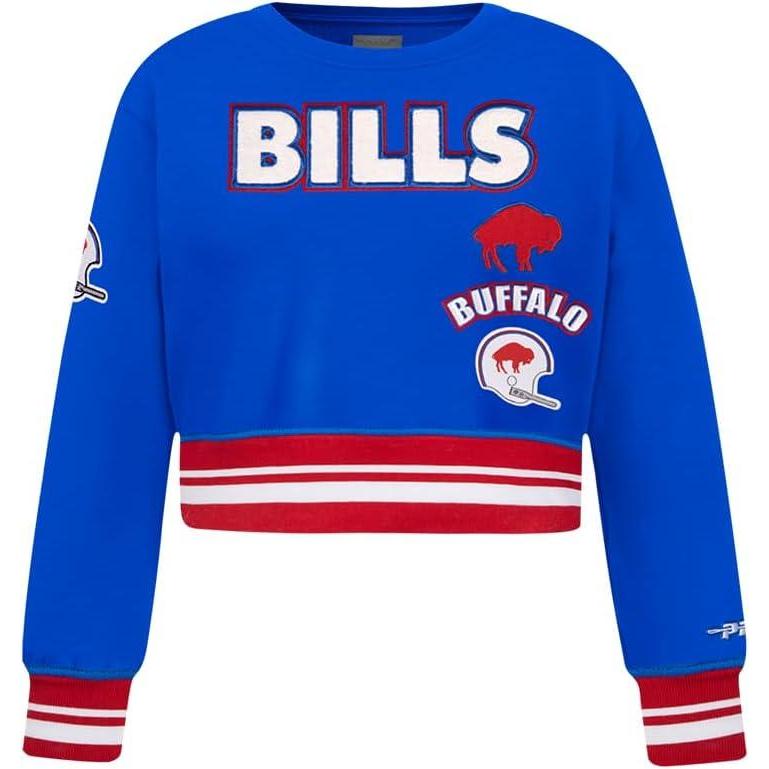 image:imagePro Standard Big Girls NFL Retro Classics Crewneck SweatshirtRoyal BlueRed