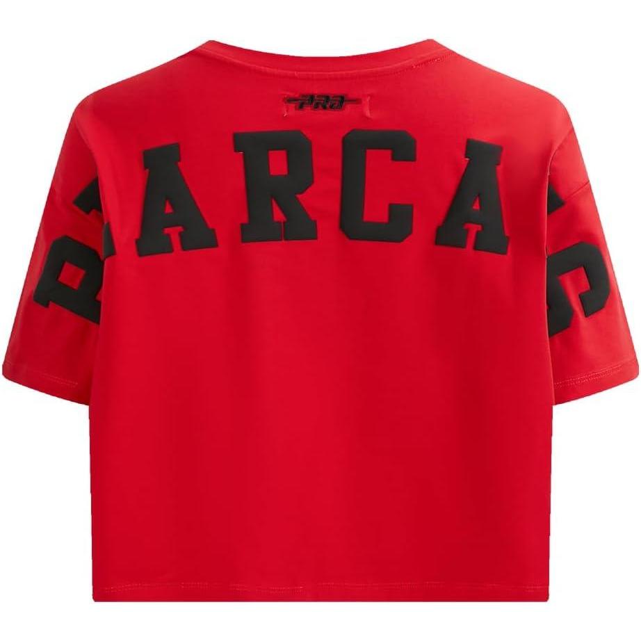 image:imagePro Standard NCAA Womens Womens College Wingspan Cotton Short Sleeve Boxy TeeRed