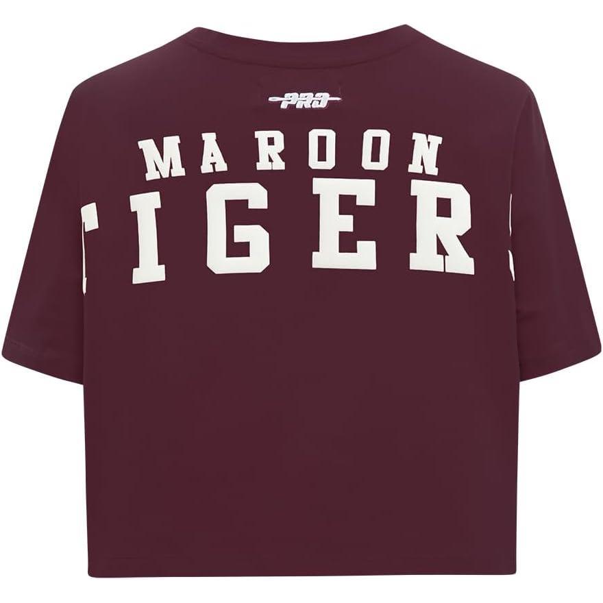 image:imagePro Standard NCAA Womens Womens College Wingspan Cotton Short Sleeve Boxy TeeWine