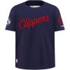 Big Boys NBA Classic Chenille Cotton Short Sleeve Tee(Midnight Navy)