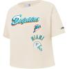 Pro Standard Big Girls NFL Miami Dolphins Retro Classics Short Sleeve Boxy Tee Eggshell XL