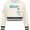 Pro Standard Big Girls NFL Retro Classics Crewneck Sweatshirt(Eggshell/ Black)