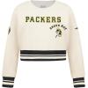 Pro Standard Big Girls NFL Retro Classics Crewneck Sweatshirt(Eggshell/ Black)