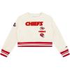Pro Standard Big Girls NFL Retro Classics Crewneck Sweatshirt(Eggshell/ Red)