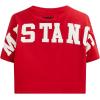 Pro Standard NCAA Womens Womens College Wingspan Cotton Short Sleeve Boxy Tee(Red)