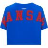 Pro Standard NCAA Womens Womens College Wingspan Cotton Short Sleeve Boxy Tee(Royal Blue)