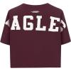 Pro Standard NCAA Womens Womens College Wingspan Cotton Short Sleeve Boxy Tee(Wine)
