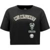 Womens NBA Retro Classics Cotton Short Sleeve Boxy Tee(Black)