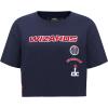 Womens NBA Retro Classics Cotton Short Sleeve Boxy Tee(Midnight Navy)