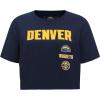 Womens NBA Retro Classics Cotton Short Sleeve Boxy Tee(Midnight Navy)