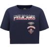 Womens NBA Retro Classics Cotton Short Sleeve Boxy Tee(Midnight Navy)