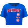 Womens NBA Retro Classics Cotton Short Sleeve Boxy Tee(Royal Blue)
