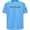 Big Boys NBA Classic Chenille Cotton Short Sleeve Tee(University Blue)