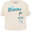 Pro Standard Big Girls NFL Miami Dolphins Retro Classics Short Sleeve Boxy Tee Eggshell XL