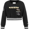 Pro Standard Big Girls NFL Retro Classics Crewneck Sweatshirt(Black)