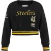 Pro Standard Big Girls NFL Retro Classics Crewneck Sweatshirt(Black/Yellow)