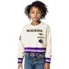 Pro Standard Big Girls NFL Retro Classics Crewneck Sweatshirt(Eggshell/ Purple)