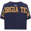 Pro Standard NCAA Womens Womens College Wingspan Cotton Short Sleeve Boxy Tee(Midnight Navy)