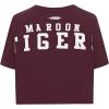 Pro Standard NCAA Womens Womens College Wingspan Cotton Short Sleeve Boxy Tee(Wine)