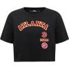 Womens NBA Retro Classics Cotton Short Sleeve Boxy Tee(Black)