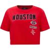Womens NBA Retro Classics Cotton Short Sleeve Boxy Tee(Red)