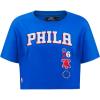 Womens NBA Retro Classics Cotton Short Sleeve Boxy Tee(Royal Blue)