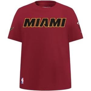 Big Boys NBA Classic Chenille Cotton Short Sleeve Tee(Cardinal Red)